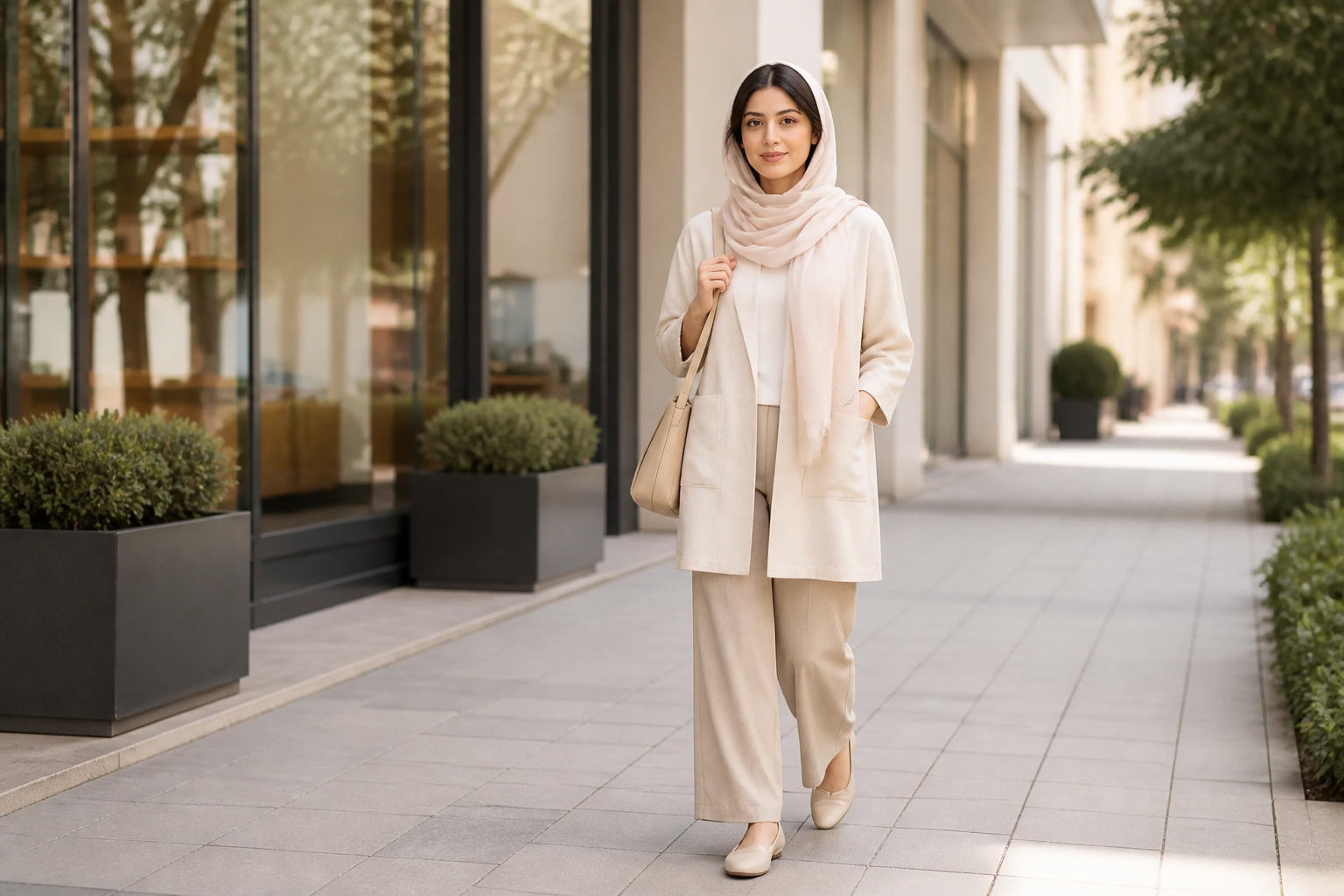 مانتو نخی تابستانی زنانه با شلوار آزاد