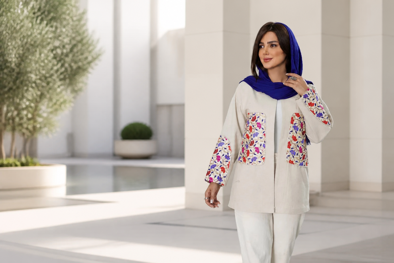 مانتو لینن تابستانی زنانه مینیمال