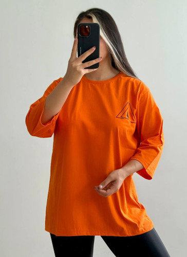 تیشرت لانگ آستین سهربع زنانه طرح قلب - پنبه سوپر 10 رنگ