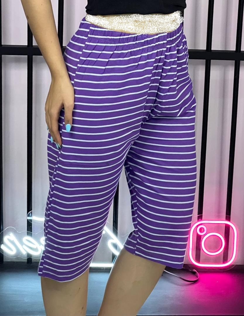 شلوار راه راه نخ پنبه زنانه ۱۰ رنگ | سایز ۳۸ تا ۴۸ | قد ۶۷