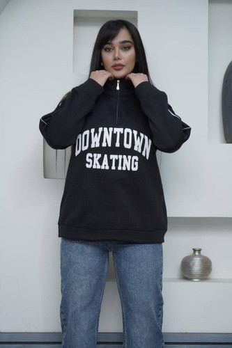 هودی نیمزیپ زنانه دورس پنبه توکرکی down town skating – مدل گرم و راحت پاییزی با رنگبندی متنوع