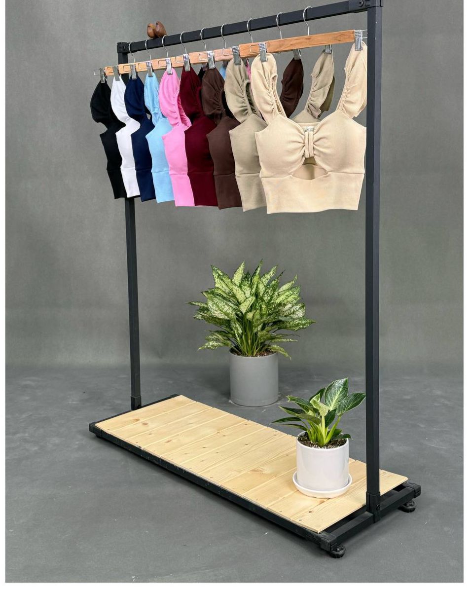 تاپ پاپیونی کاپ‌دار زنانه ۹ رنگ | پارچه کرکره‌ای پنبه صادراتی | فری سایز تا ۴۴