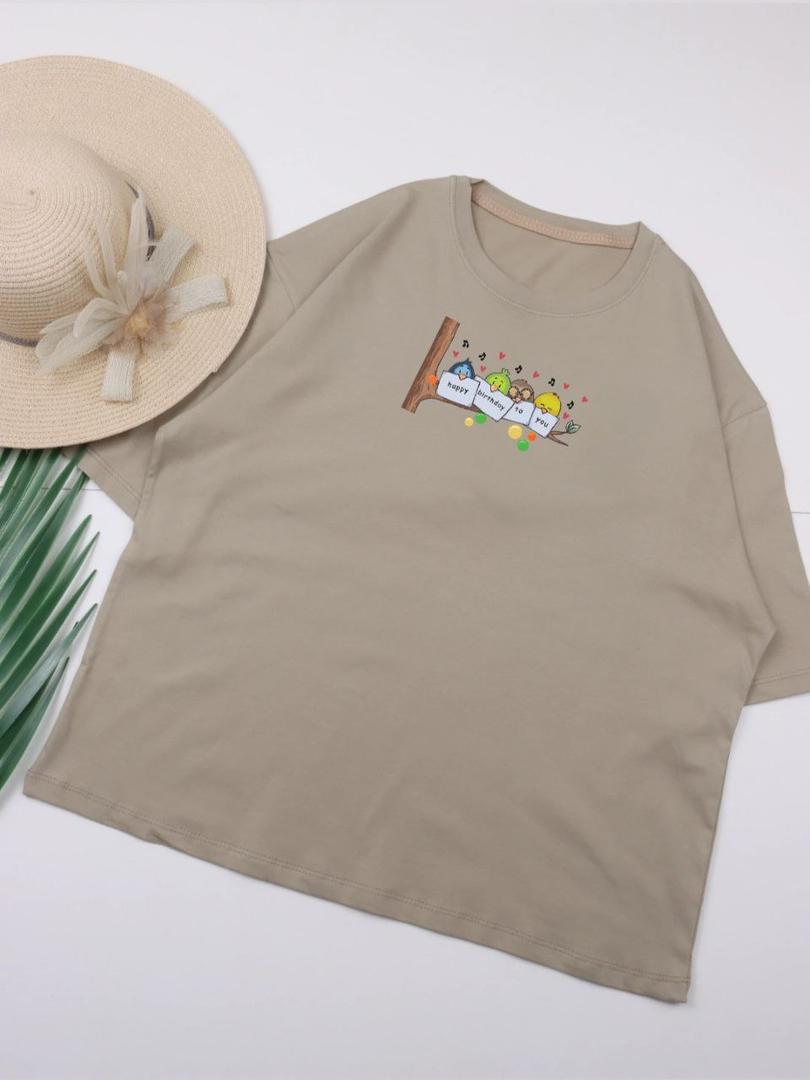 کراپ پنبه سوپر طرح کارتونی  - فری سایز ۳۶ تا ۴۴