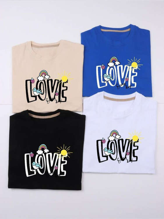 تیشرت باکسی زنانه پنبه سوپر سایز 36 تا 48 عرض سینه 62 قد 68 هشت رنگ