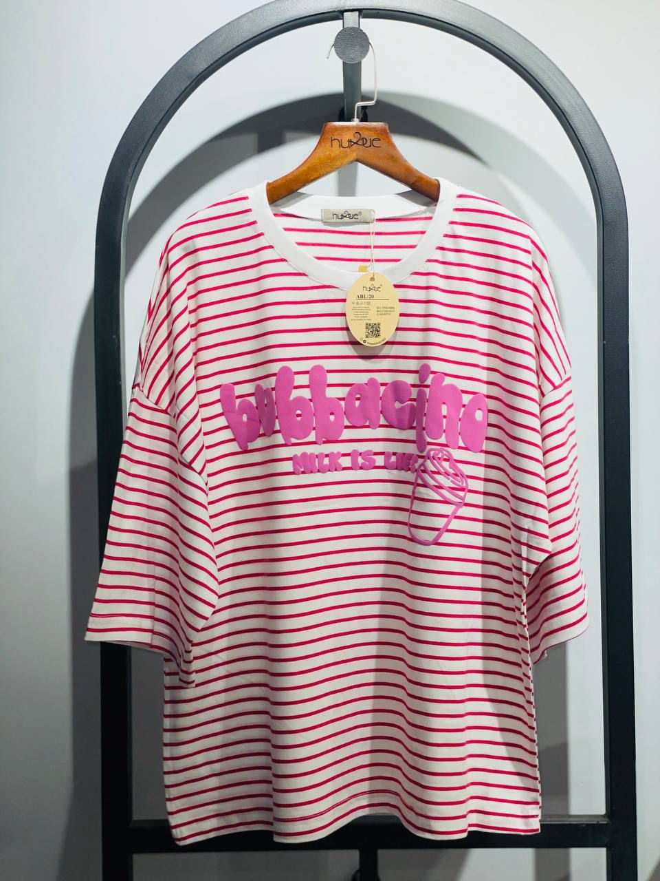 تیشرت باکسی راه راه  ترندی استایل | طراحی مدرن و لوکس | فری سایز 40-50