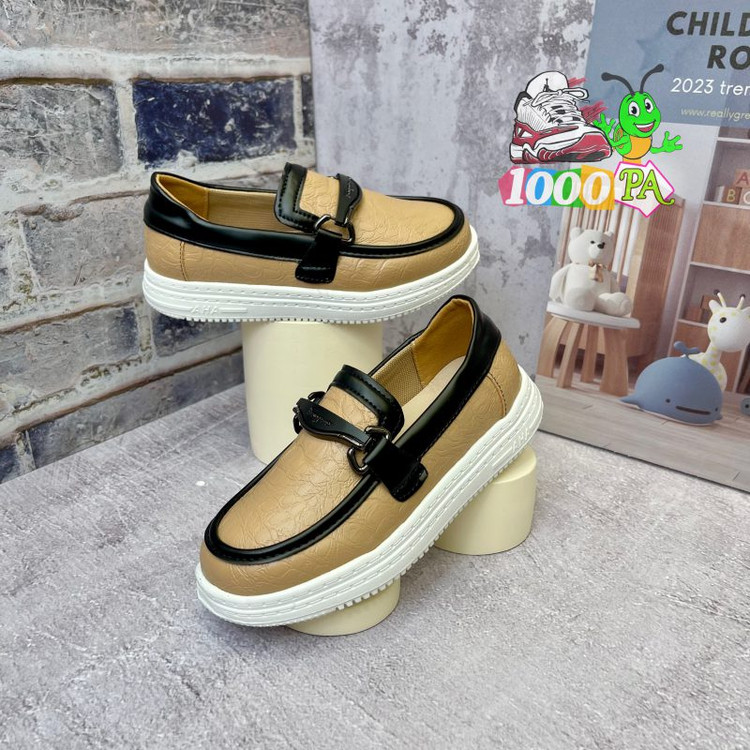 کفش کالج مجلسی بچگانه فوق سبک و نرم راحت سایز 36 نا 37 زیر طبی نرم و راحت - خاکی