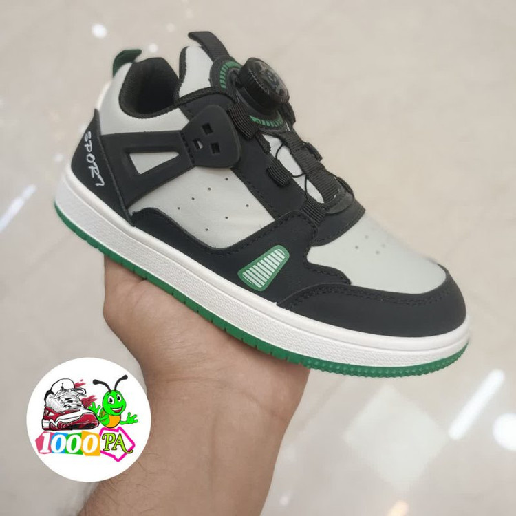 کتونی بچگانه طرح جردن زیپلاین دار سبک ، نرم و راحت - سایز 32 تا 37 - کد 156 - مشکی