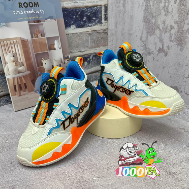 کتونی وارداتی مارک پسرانه طرح dayters زیپلاین کد 72 نارنجی و آبی