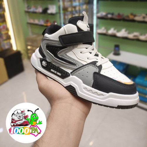 کتونی بچگانه مارک - کد 160 - ساقدار - رویه ضد آب - زیره طبی - خاکستری