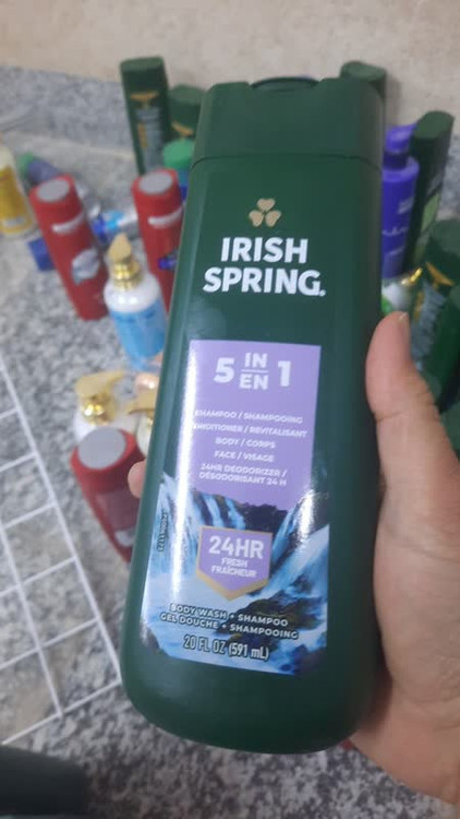 بادی واش و شامپو مردانه Irish Spring پنج کاره با رایحه Fresh