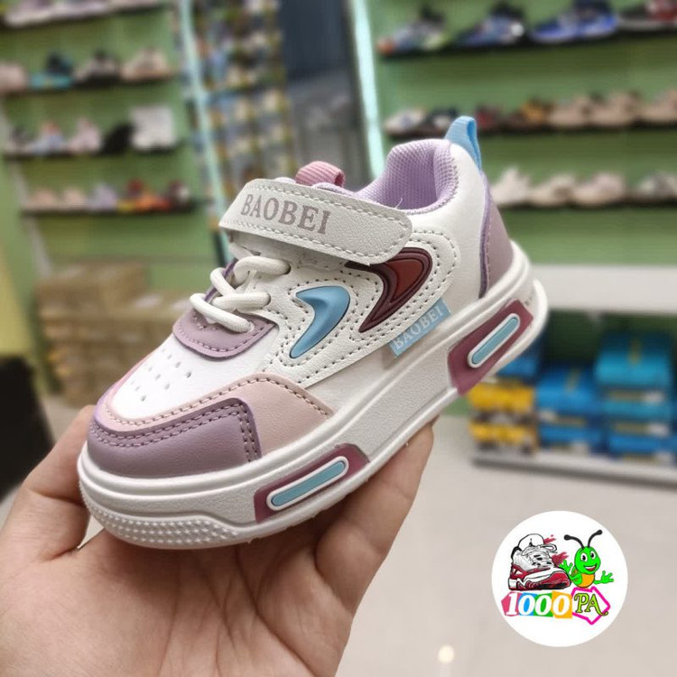 کتونی بچگانه نقلی کد 200 - وارداتی - زیره طبی چراغدار - صورتی