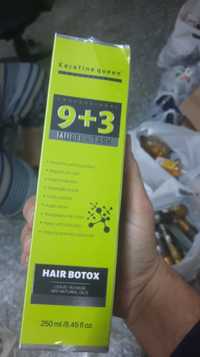ماسک مو ضد موخوره و ترمیمکننده هیر بوتاکس 9+3 کراتین کویین Keratine Queen حجم 250 میل مناسب موهای آسیب دیده