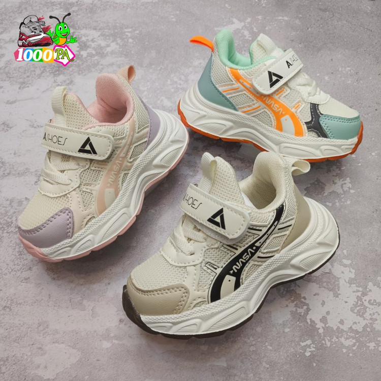 کتونی بچگانه نقلی- کد 207- وارداتی مارک - چسبی بند تزئینی - زیره طبی سایز 22 الی 26 هر سه رنگ