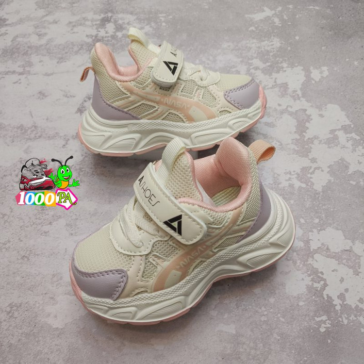 کتونی بچگانه نقلی- کد 207- وارداتی مارک - چسبی بند تزئینی - زیره طبی سایز 22 الی 26 - صورتی