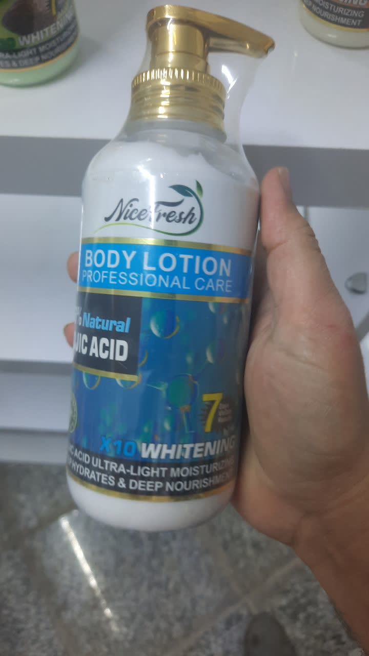 لوسیون بدن نایس فرش آبرسان و روشن کننده پوست -  حاوی هیالورونیک اسید طبیعی Nice Fresh Body Lotion