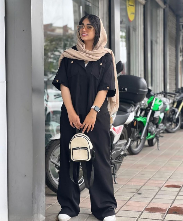 ست اسپرت تونیک و شلوار زنانه کتان پنبه فریسایز (38 تا 46)