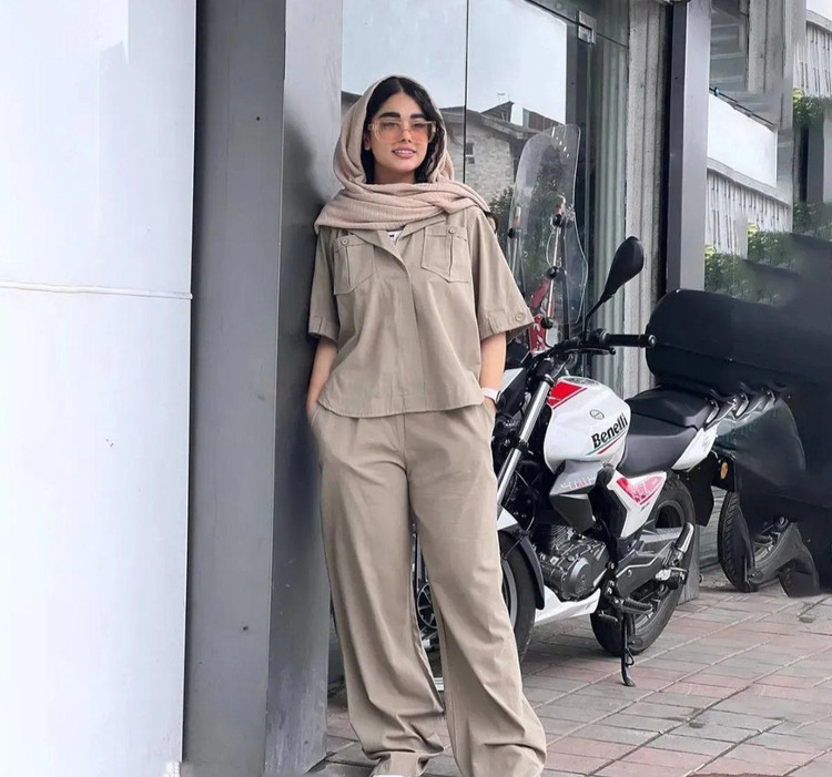 ست اسپرت تونیک و شلوار زنانه کتان پنبه فریسایز (38 تا 46)