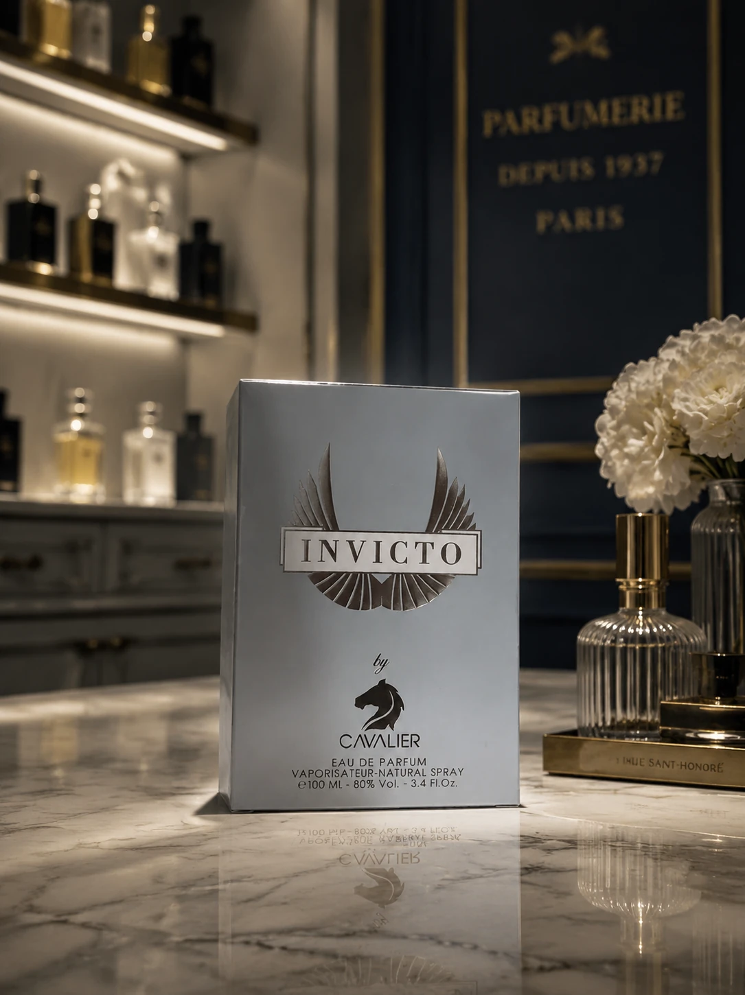 عطر ادکلن اینویکتو کاوالیر (Cavalier Invicto) الهام گرفته از Paco Rabanne Invictus | رایحه خنک و شیرین مردانه، اسپرت و با وقار – 100 میل - مناسب فصول بهار و تابستان