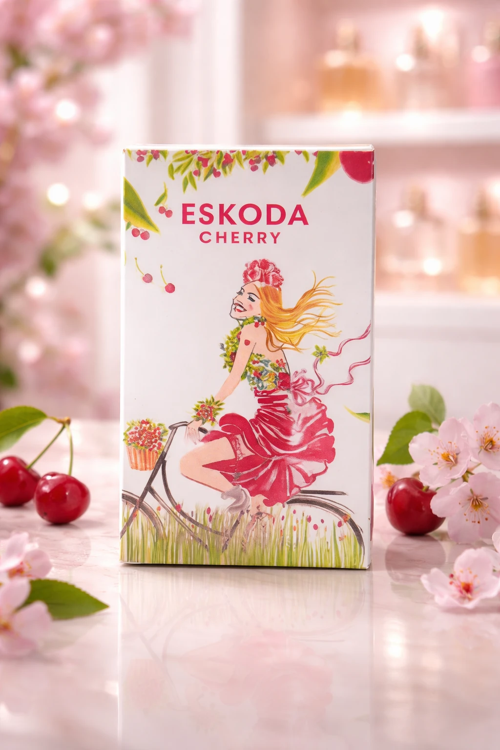 عطر اسکودا چری Eskoda Cherry با رایحه شیرین گیلاس | ادکلن زنانه میوه‌ای و شاداب