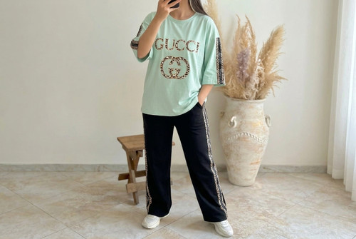 تیشرت و شلوار ست Gucci نخ پنبه سوپر