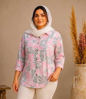 مانتو آستین پاکتی پارچه ریفا فری سایز ۳۸ تا ۵۰